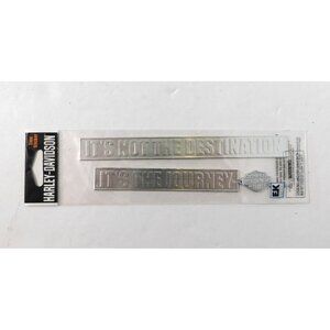 Harley Davidson Its Not The Destination Its The Journey Silver Title Stickers